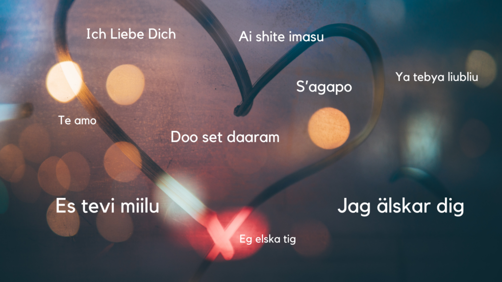 Jag älskar dig på olika språk